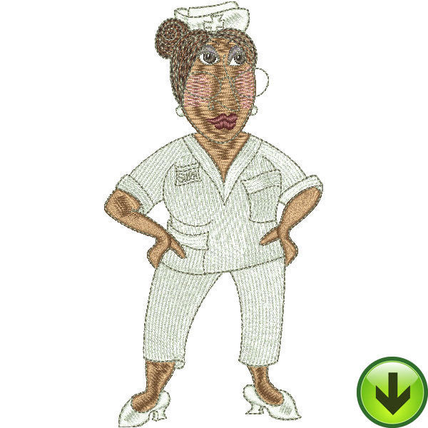 Stern Nurse Embroidery Design | DOWNLOAD