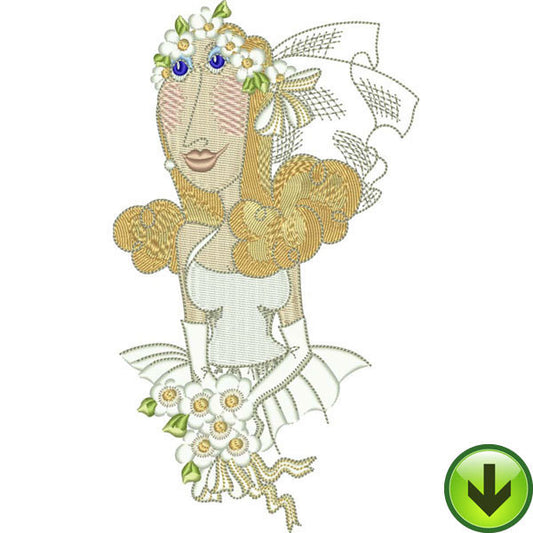 Daisy Bride Embroidery Design | DOWNLOAD