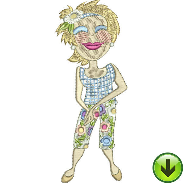 Happy Girl Embroidery Design | DOWNLOAD