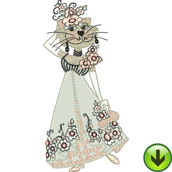 Lady Cats 1 Embroidery Machine Design Collection