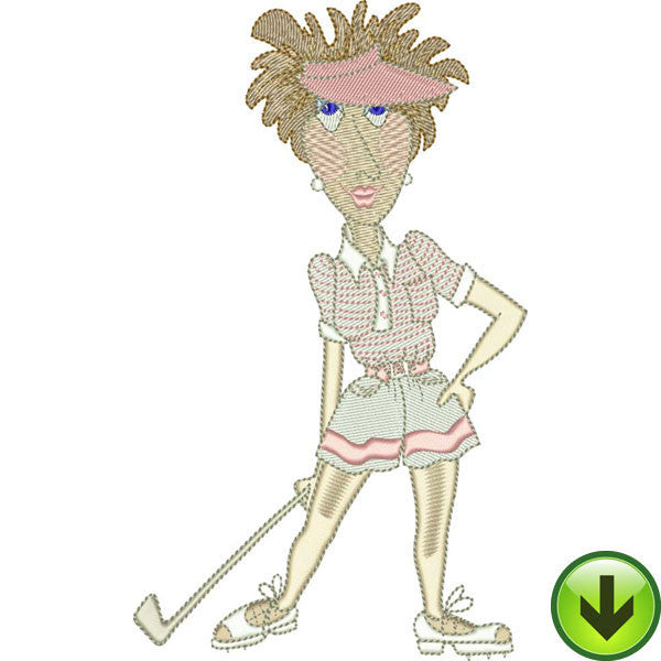 You Golf Girl! 1 Embroidery Machine Design Collection