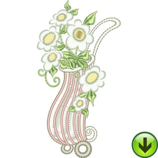 Pink Lady Embroidery Design | DOWNLOAD