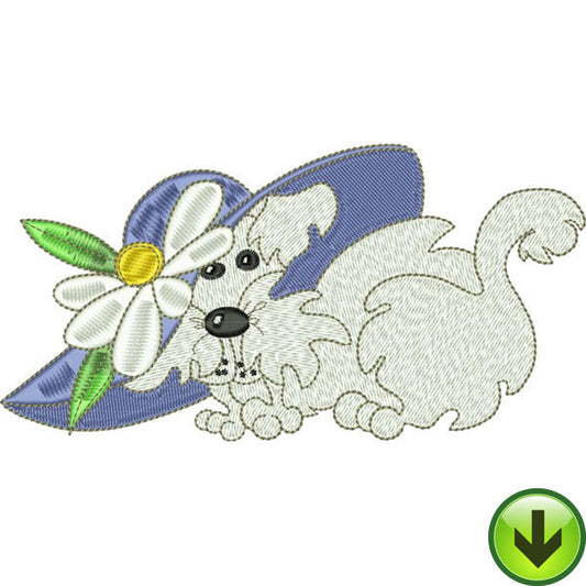 Blue Daisy May Embroidery Design | DOWNLOAD