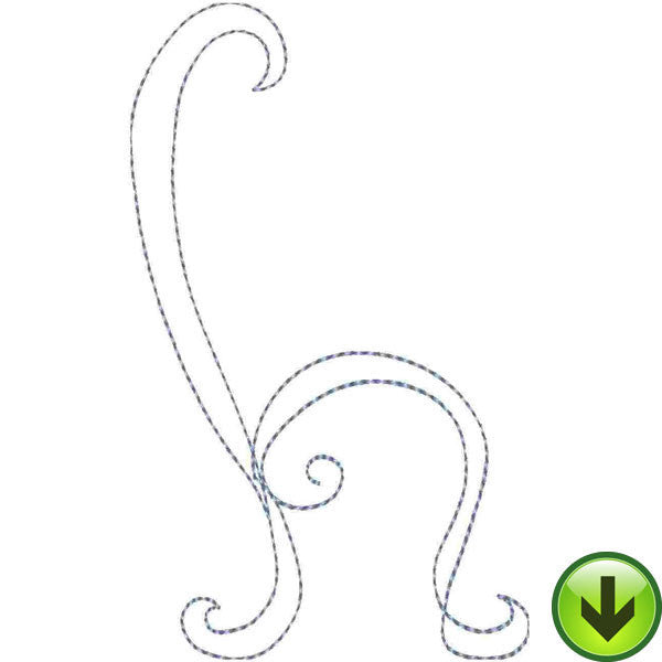 h Lower Case Embroidery Design | DOWNLOAD