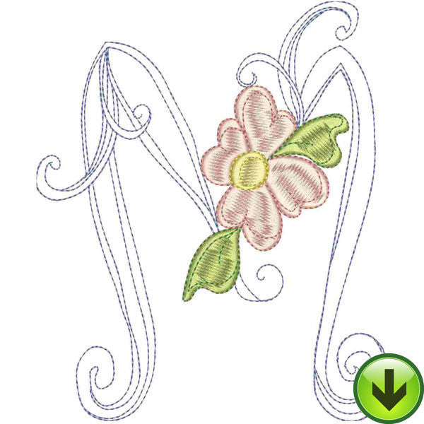 M Upper Case Embroidery Design | DOWNLOAD