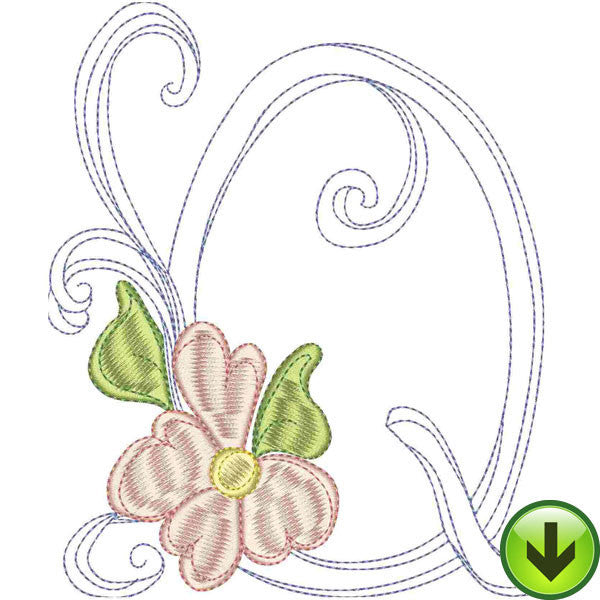 Q Upper Case Embroidery Design | DOWNLOAD