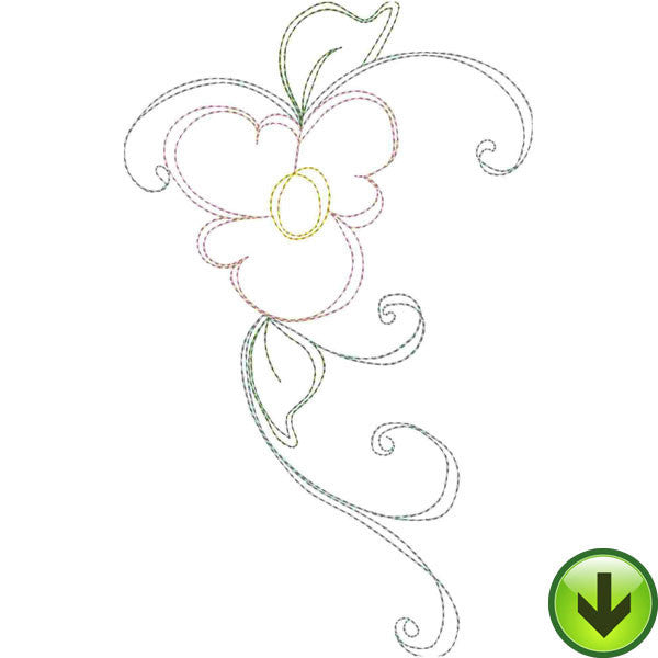 Lazy Love Heart B Embroidery Design | DOWNLOAD