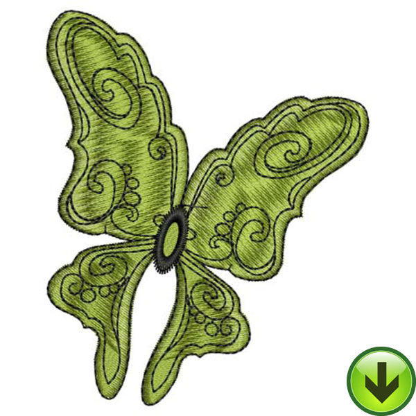 Scroll Flight Embroidery Design | DOWNLOAD