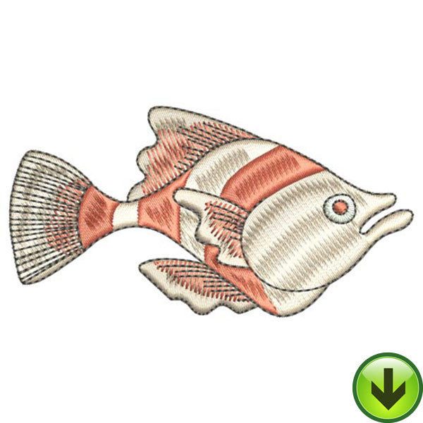 Flamingo Fish Embroidery Design | DOWNLOAD