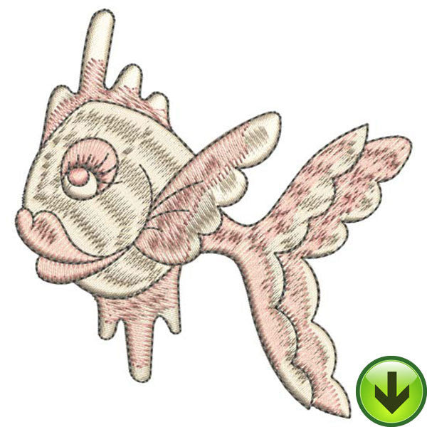 Layered Lip Fish Embroidery Design | DOWNLOAD