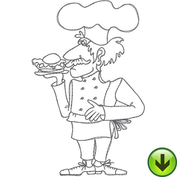 Beau Burger Embroidery Design | DOWNLOAD