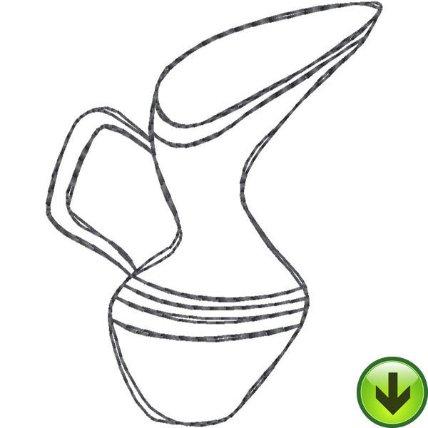 Stripe Creamer Embroidery Design | DOWNLOAD