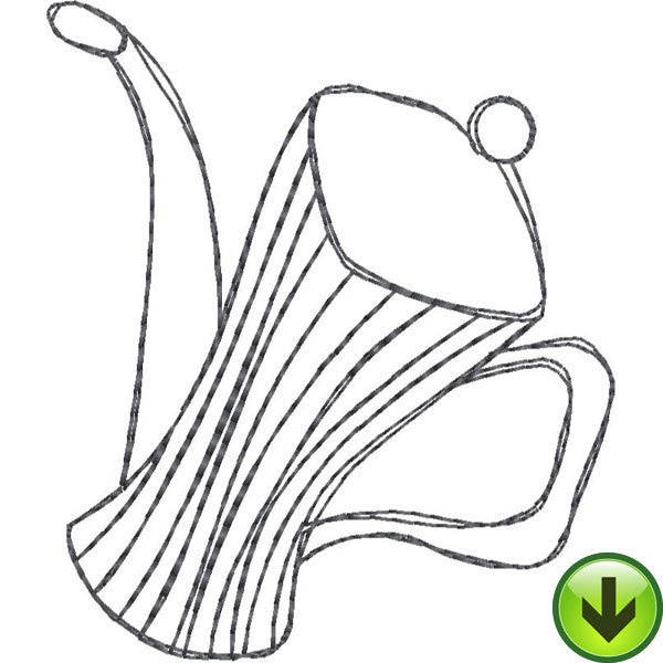 Stripe Skinny Pot Embroidery Design | DOWNLOAD