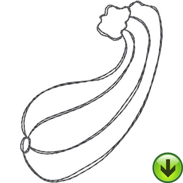 Zucchini Embroidery Design | DOWNLOAD