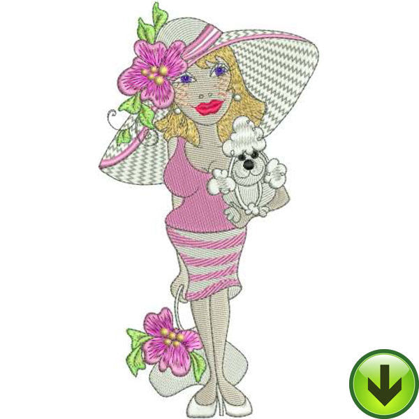 Sunshine Shopper Embroidery Design | DOWNLOAD