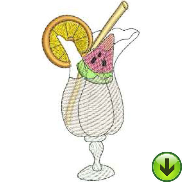 Watermelon Sippie Embroidery Design | DOWNLOAD