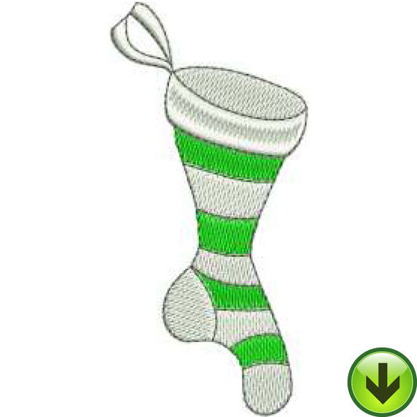 Stripe Sock Embroidery Design | DOWNLOAD