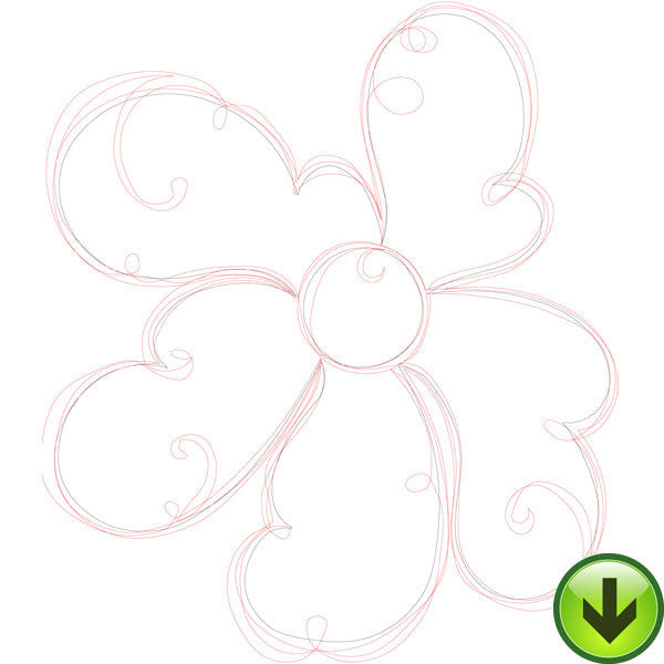 Scallop Flourish Embroidery Design | DOWNLOAD