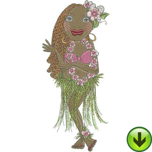 Hula Lena Embroidery Design | DOWNLOAD