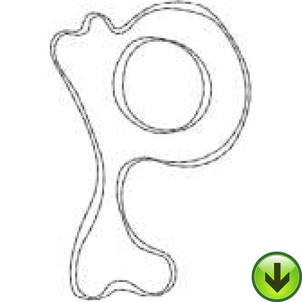 p - Applique Alphabet - Lower Case Embroidery Design | DOWNLOAD