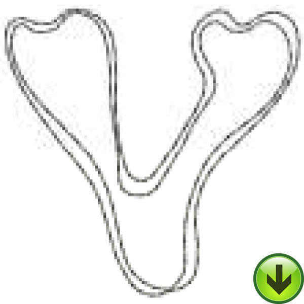 v - Applique Alphabet - Lower Case Embroidery Design | DOWNLOAD