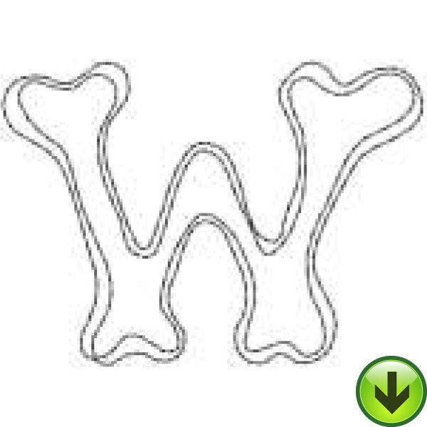 w - Applique Alphabet - Lower Case Embroidery Design | DOWNLOAD