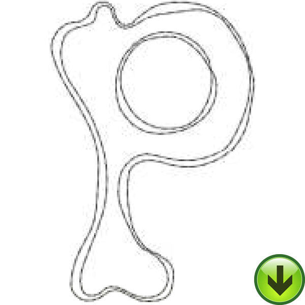 P - Applique Alphabet - Upper Case Embroidery Design | DOWNLOAD