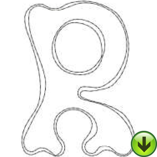 R - Applique Alphabet - Upper Case Embroidery Design | DOWNLOAD