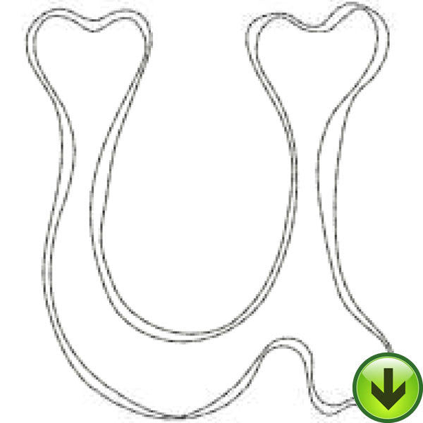 U - Applique Alphabet - Upper Case Embroidery Design | DOWNLOAD