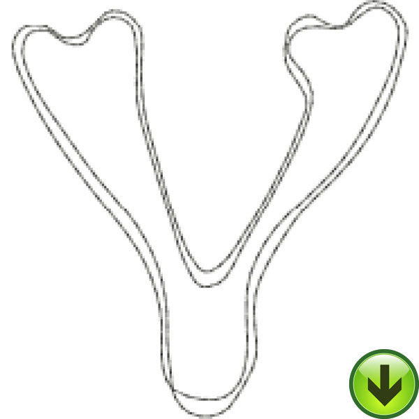 V - Applique Alphabet - Upper Case Embroidery Design | DOWNLOAD