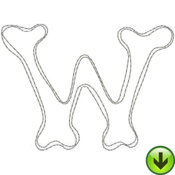 W - Applique Alphabet - Upper Case Embroidery Design | DOWNLOAD