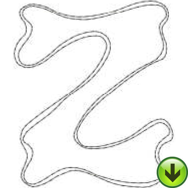 Z - Applique Alphabet - Upper Case Embroidery Design | DOWNLOAD