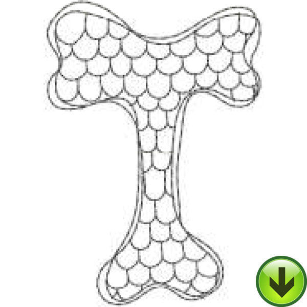 T - Doodle Alphabet - Upper Case Embroidery Design | DOWNLOAD