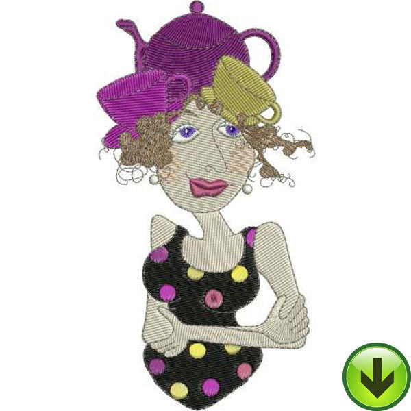 Dot Tea Embroidery Design | DOWNLOAD