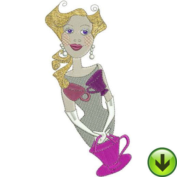 Trim Tea Embroidery Design | DOWNLOAD