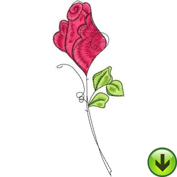 Rose 1 Embroidery Design | DOWNLOAD