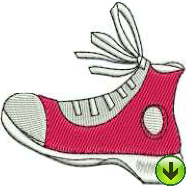 Scarlet Sneaker Embroidery Design | DOWNLOAD