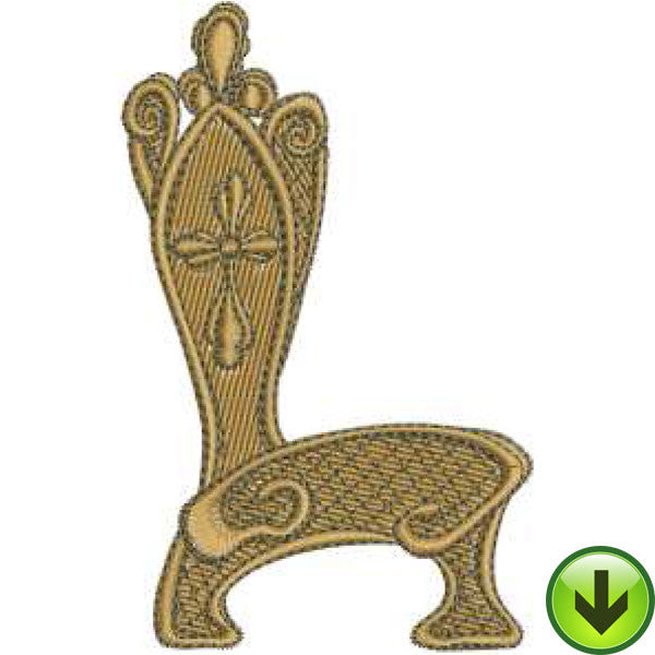 Pew Side View Machine Embroidery Design | Download