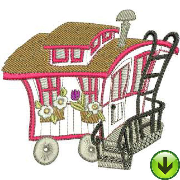 Caboose Machine Embroidery Design | Download