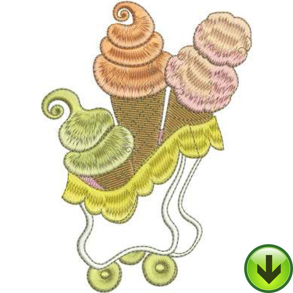 Cone Car Machine Embroidery Design | Download