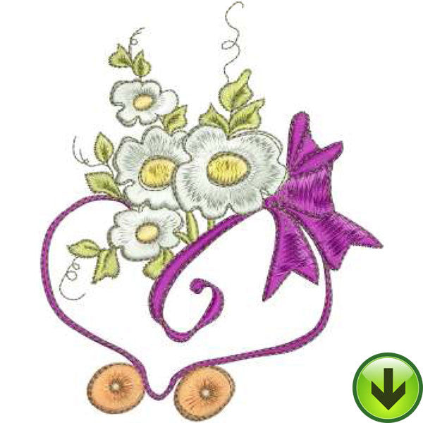 Flower Car Machine Embroidery Design | Download