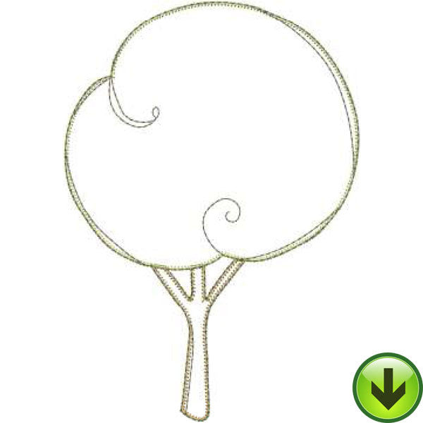 Round Tree Machine Embroidery Design | Download