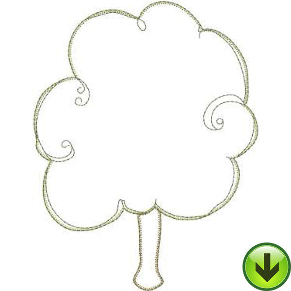 Scallop Tree Machine Embroidery Design | Download