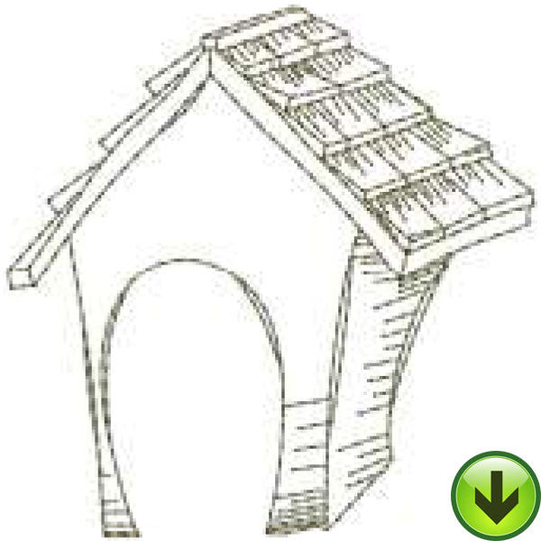 Dog House Machine Embroidery Design | Download