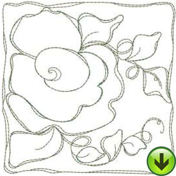 Marigold Tile Machine Embroidery Design | Download