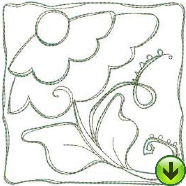 Scallop Daisy Tile Machine Embroidery Design | Download