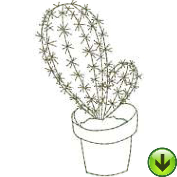 Prickly Pot Machine Embroidery Design | Download