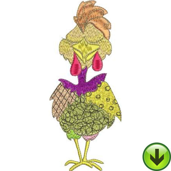 Happy Chicken Machine Embroidery Design | Download
