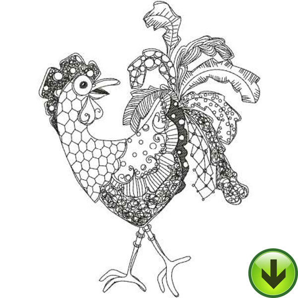 High Tail Machine Embroidery Design | Download