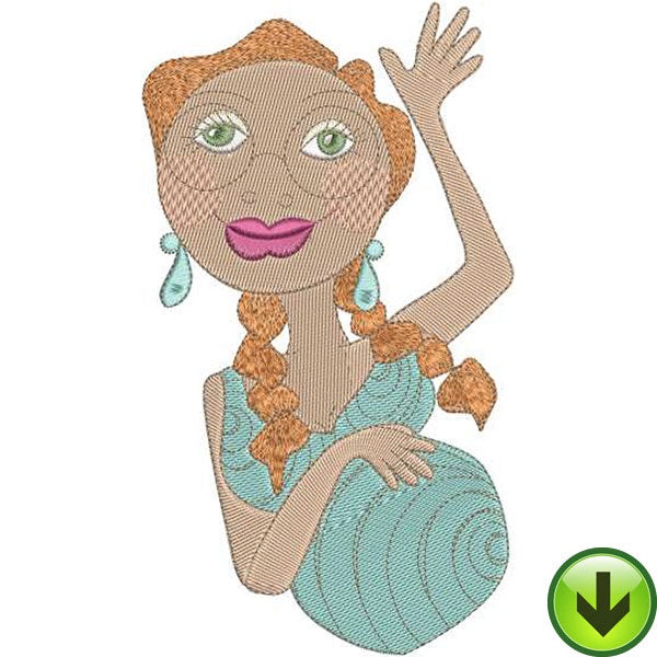 Baby Button Head Machine Embroidery Design | Download